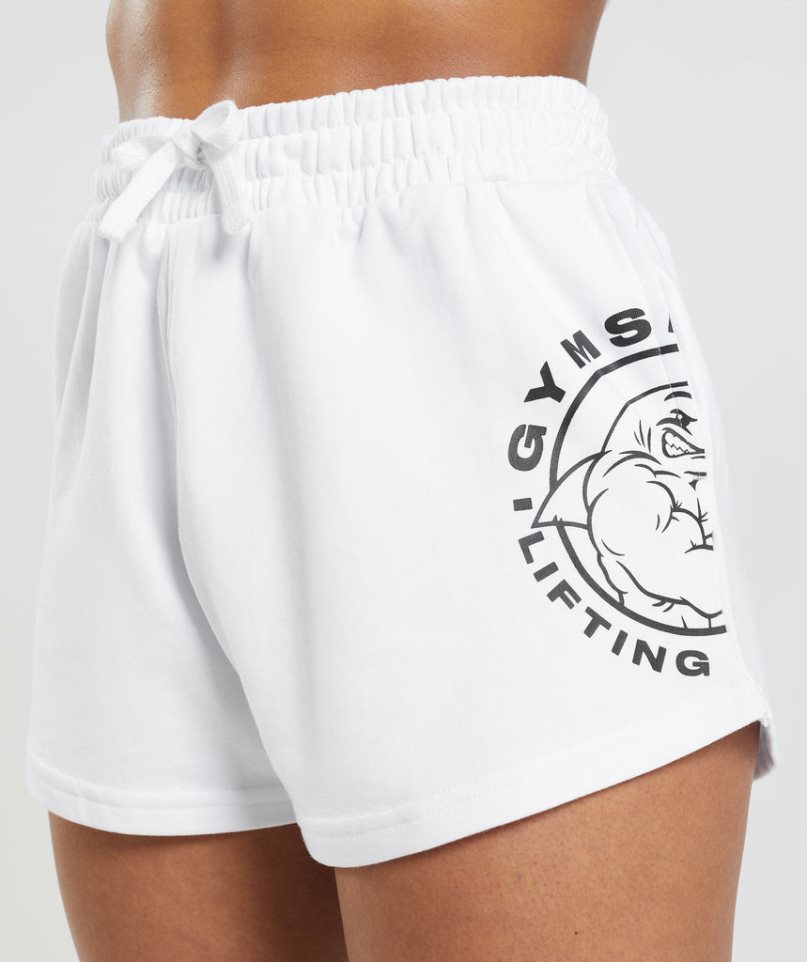 Women's Gymshark Legacy Shorts White | CA 831D76